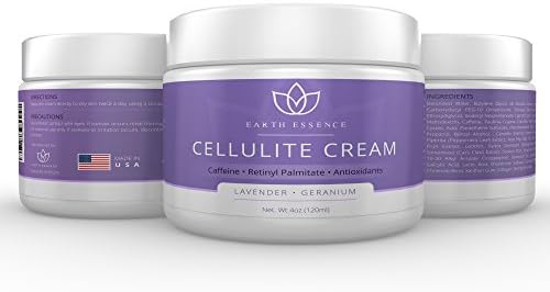 2-pack Anti-cellulite Treatment Cream - Proven Ingredients for Cellulite Reduction: Caffeine, Collagen, Antioxidants & More, Lightly Scented w/ Pure Lavender EOs By Earth Essence, Made in USA