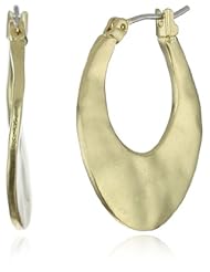 Kenneth Cole New York Gold-Tone Oval Hoop Earrings