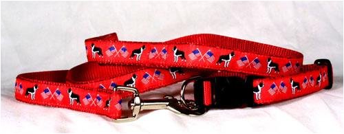Designer Boston Terrier Dog Leash - Blue Boston Terrier Leash - Six Feet Long - Made in USA