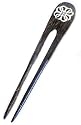 Wood Hair Stick Pin with Sterling Silver Celtic Knot