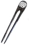 Wood Hair Stick Pin with Sterling Silver Celtic Knot