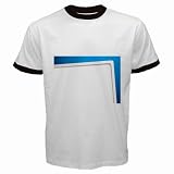 Men's Customized BACKGROUND TEMPLATE FRAME BORDER ABSTRACT 100% Cotton White Ringer T-shirt