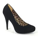 Womens Round Toe High Heel Court Ladies Platform Stiletto Shoe Size 3 4 5 6 7 8