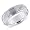 14K White Gold Laser Design Men's Wedding Band Size 9