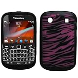 EMPIRE Black with Hot Pink Zebra Stripes Design Silicone Skin Case Cover fo ....