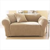 Bundle-84 Stretch Pique Sofa Slipcover (Box Cushion) Fabric: Taupe Bundle-84 Stretch Pique Sofa Slipcover (Box Cushion) Fabric: Taupe