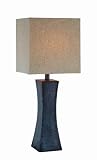 Lite Source LS-21330 Enkel Table Lamp, Dark Walnut with Tan Fabric Shade