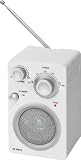 Produkt-Bild: Miniradio, Transistorradio (Tragbares Radio mit Line in f&uuml;r Ipod oder Mp3, Kopfh&ouml;rer-Anschluss, Teleskop-Antenne, Tragegriff, Weiss) NEU + OVP