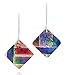 Sterling Silver Dichroic Glass Multi-Color