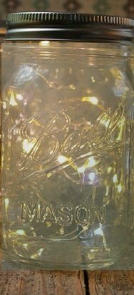 Fairy Lightss Led Ball Mason Pint 16 Ounce Jar Regular Mouth Firefly (Cream)