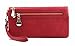 Leiwo Women's Matte PU Leather Double Zipper Coin Purse Card Holder Wallet