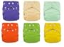 Fuzzi Bunz One Size Cloth Diapers 6 Pack Gender Neutral Colors