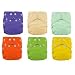 Fuzzi Bunz One Size Cloth Diapers 6 Pack Gender Neutral Colors