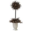 Pre-Lit Potted Tinsel Topiary - 3.5'