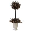 Pre-Lit Potted Tinsel Topiary - 3.5'