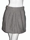 SOUNDGIRL Amelie Herringbone Mini Skirt in Silver