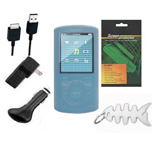 6 Items Accessory Combo Kit for Sony E Series (NWZ-E463, NWZ-E464 and NWZ-E465) WalkmanR Video MP3 Player: Includes Clear/White Silicone Skin Case Cover, LCD Screen Protector, USB Wall Charger, USB Car Charger, 2in1 USB Data Cable and Fishbone Style Keychain 6 Items Accessory Combo Kit for Sony E Series (NWZ-E463, NWZ-E464 and NWZ-E465) WalkmanR Video MP3 Player: Includes Clear/White Silicone Skin Case Cover, LCD Screen Protector, USB Wall Charger, USB Car Charger, 2in1 USB Data Cable and Fishbone Style Keychain