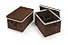 Badger Basket Folding Baskets with Adjustable Dividers Set of 2, Espresso