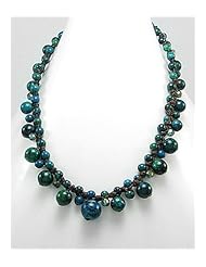 Cotton Waxed Thread Turquoise Necklace