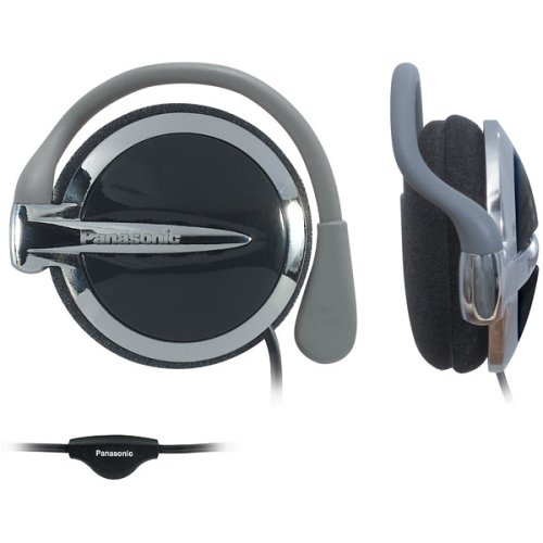 Panasonic RP-HS48 Clip-On Headphones with XBS® Extra Bass System (Black)