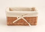 Steamed Willow Wicker Rectangle Basket - lined
