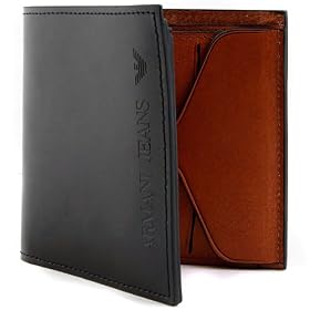 Armani Jeans black leather wallet AJM1178.