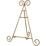 9 Tall Gold Iron Display Stand Holds Cook Books, Plates, Pictures and More! by 