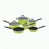 55%2D10LG %2DAdvantage Lime Green 10%2Dpiece Nonstick Cookware Set