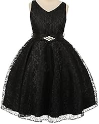 Girls Lace-Up  Beaded  Corset   Waistline Floor Length Organza Pageant Dress  With Rhinestones and Pearls