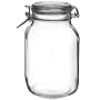 Bormioli Rocco Fido Clear Glass Square Canning Jar, Set of 6