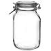 Bormioli Rocco Fido Clear Glass Square Canning Jar, Set of 6