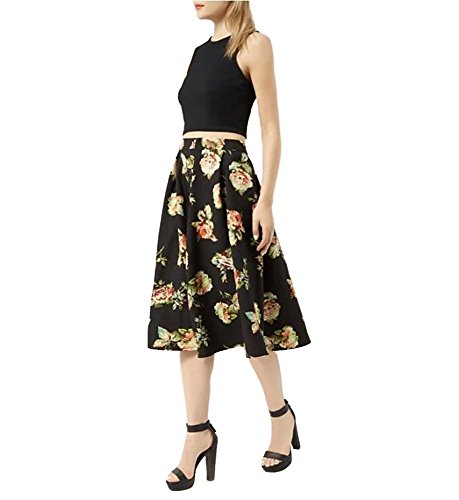(シーファニー)Cfanny レディース エレガント 大人 花柄 ひざ丈 カジュアル 美脚 おしゃれ ミモレ丈 スカート