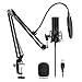 TONOR USB Podcast Microphone, Gaming PC Studio Streaming Mic Kit for PS4/5/Discord/Twitch Gamer, Recording Condenser Equipment Cardioid Microfono for Singing, YouTube, with Adjustable Arm Stand