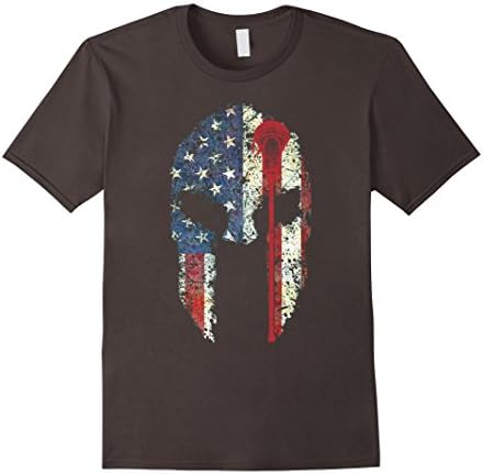 Men's Sparta Lacrosse American Flag T Shirt 2XL Asphalt