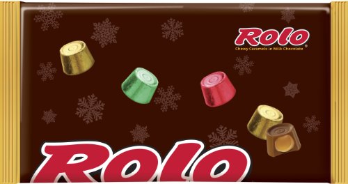 Rolo Holiday Chewy Caramels in Milk Chocolate, 11-Ounce Bags  (Pack of 4)
