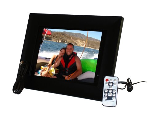 10.5'' Digital Photo Frame with 1GB of Internal Memory (Black Wood)