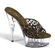 Sexy Platform Shoes Slip On Mules Mesh Animal Print Leopard Print