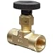 Parker V Series Brass Needle Valve, Inline, Hand Wheel, PCTFE Tipped Stem, NPT Female