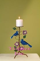 Rustic Metal Home D&eacute;cor Small Cardinal Pillar Stand Flower Power Centerpiece