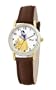 Disney Women's D084S007 Snow White Brown Leather Strap Watch