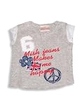 Mish Mish - Newborn/Infant Baby Girls, Short Sleeved Top, Grey, White, Red (Size 12Months)