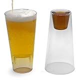 Shot in the Pint Drinking Glasses, Set of 2