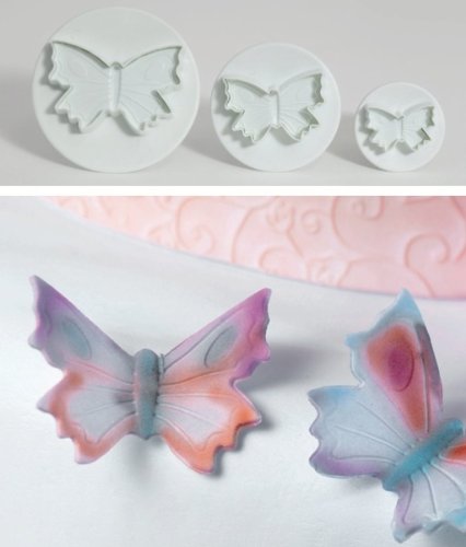Set 3 Tagliapasta con estrattore Farfalle Decorazione torte Set 3 Tagliapasta con estrattore Farfalle Decorazione torte
