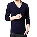 Orangetime Men Basic Classic V-Neck Long Sleeve Sweater