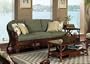 Baytwist Rattan Sofa with 2 Toss Cushions in Urban Mahogany Finish Baytwist Rattan Living Room Collection