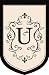 Monogram Estate Size Flag - U