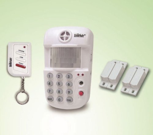 GSI Super Quality Wireless Indoor Motion Detector With High Output Alarm Siren And Chime - Programmable Keypad, Entry Delay Timer - Remote Control With On/Off Panic Buttons - Anti Intruder Security Device