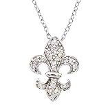Petite Fleur De Lis CZ Necklace
