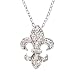 Petite Fleur De Lis CZ Necklace