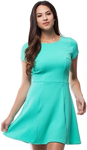 Equivida Pullover Fit and Flare Dress with Cap Sleeves